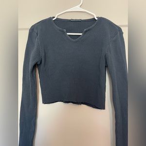 Brandy Melville Long Sleeve Navy Top